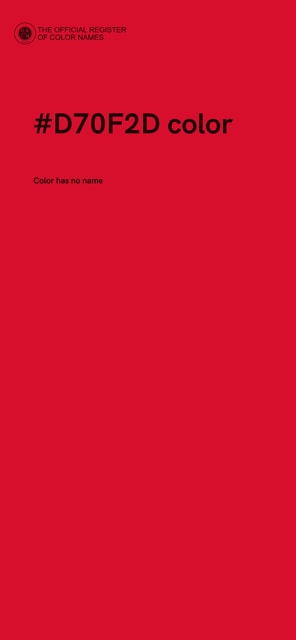 #D70F2D color image