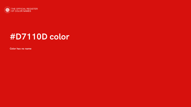 #D7110D color image