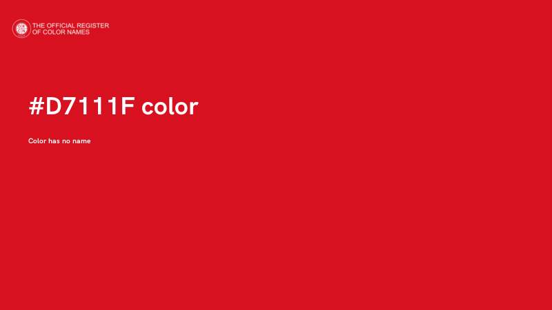 #D7111F color image