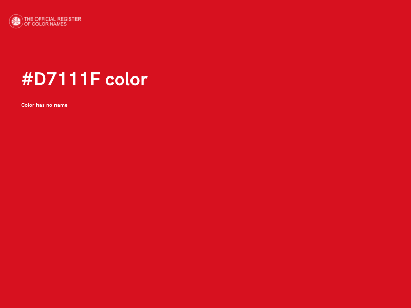 #D7111F color image