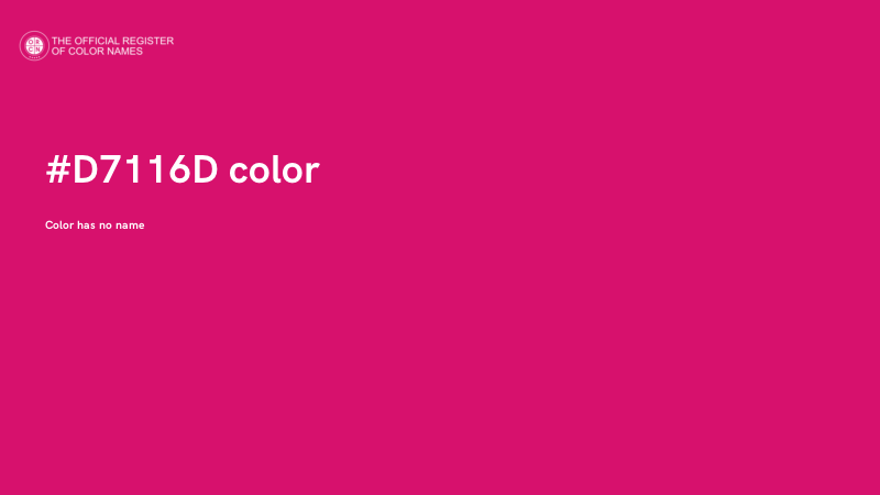#D7116D color image
