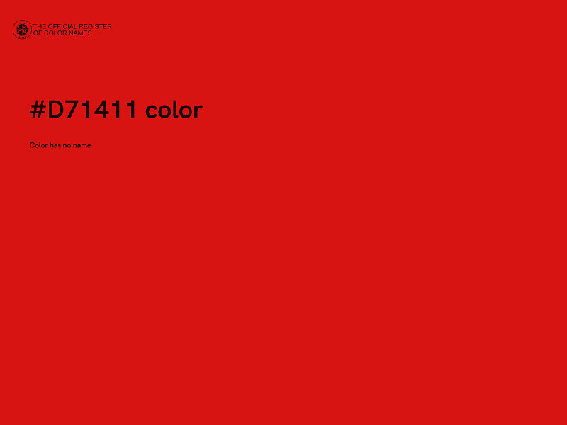 #D71411 color image