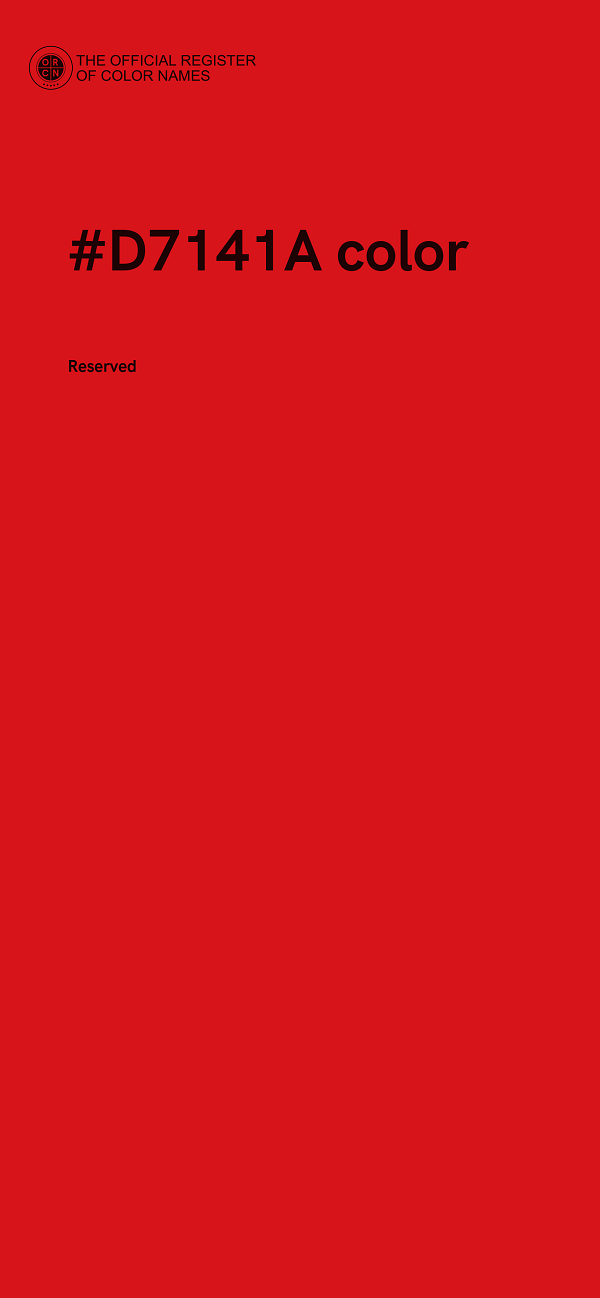 #D7141A color image