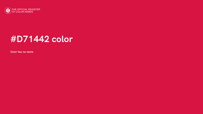 #D71442 color image