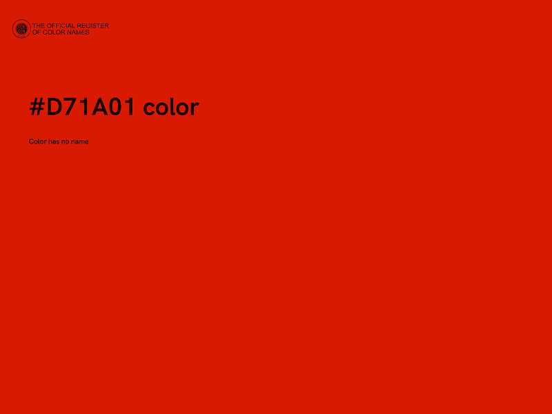 #D71A01 color image