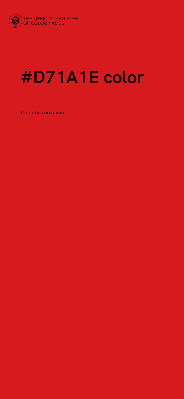 #D71A1E color image