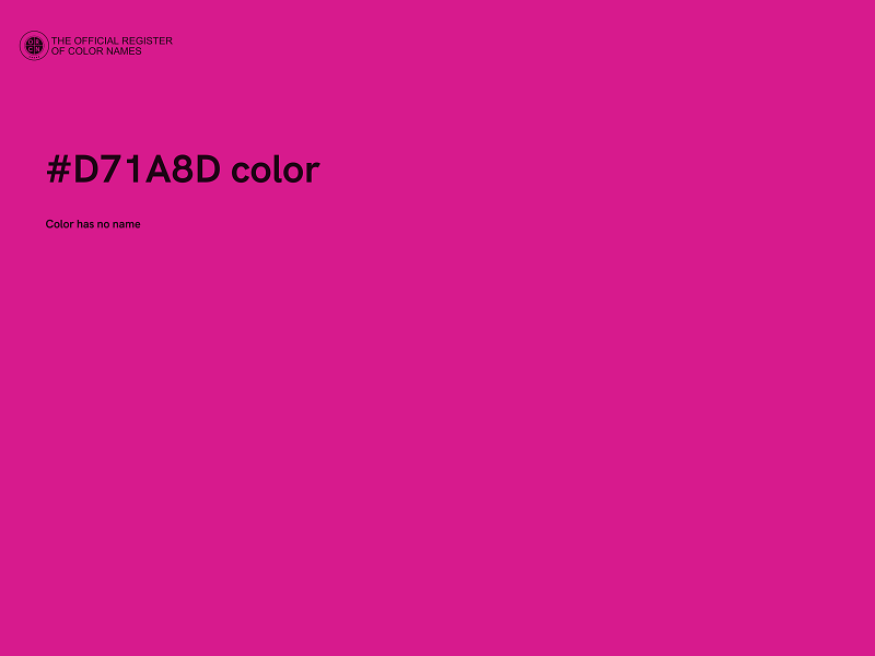 #D71A8D color image