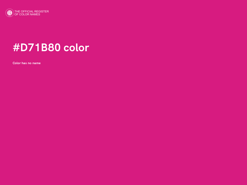 #D71B80 color image