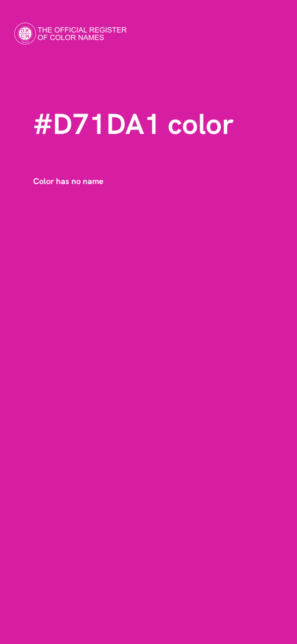 #D71DA1 color image