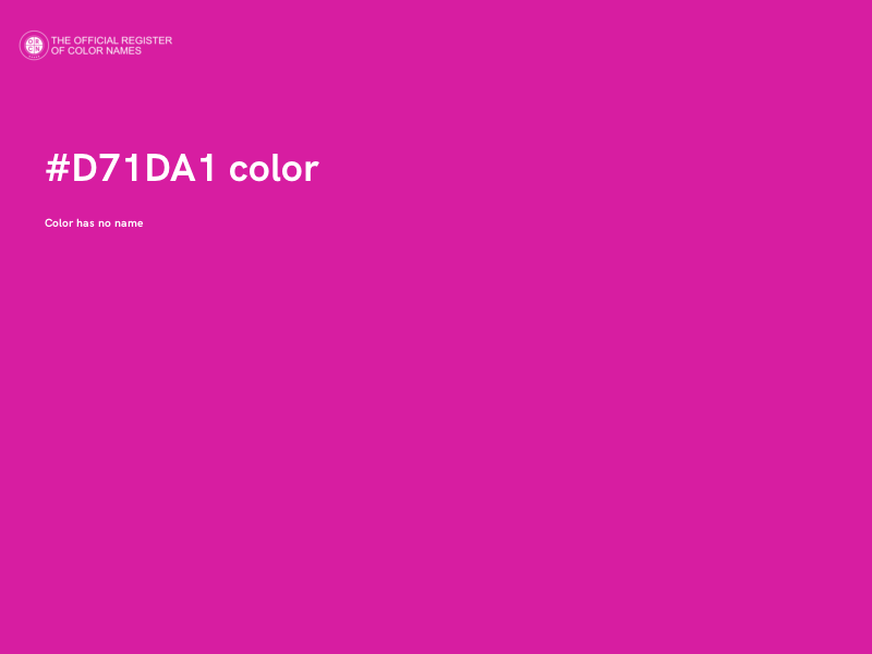 #D71DA1 color image