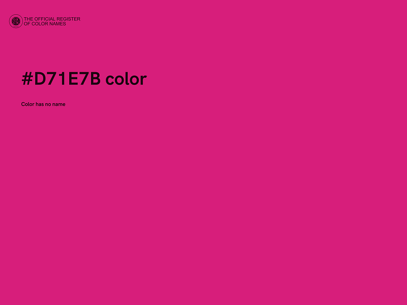 #D71E7B color image