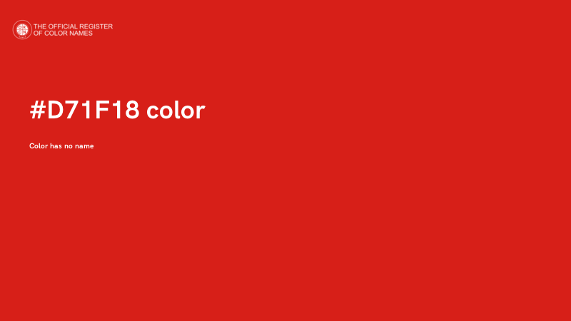 #D71F18 color image