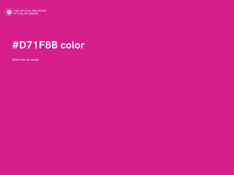 #D71F8B color image