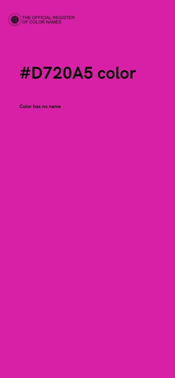#D720A5 color image