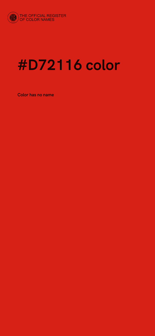 #D72116 color image