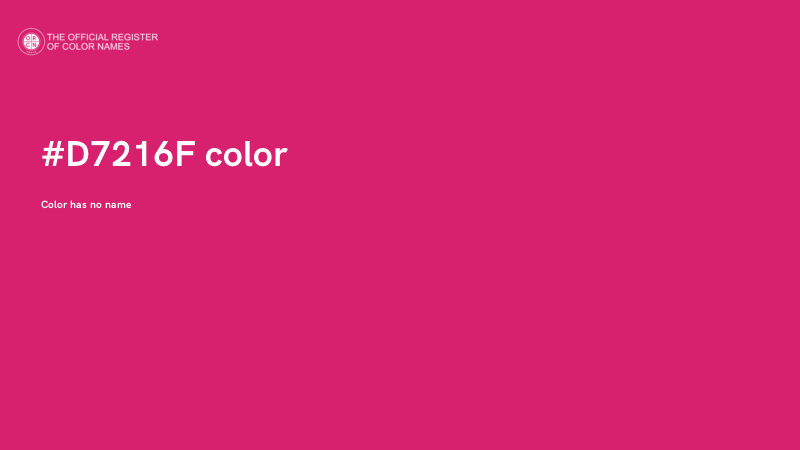 #D7216F color image
