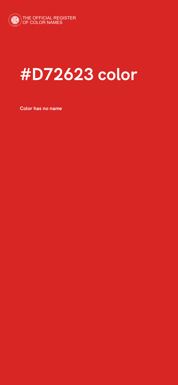 #D72623 color image