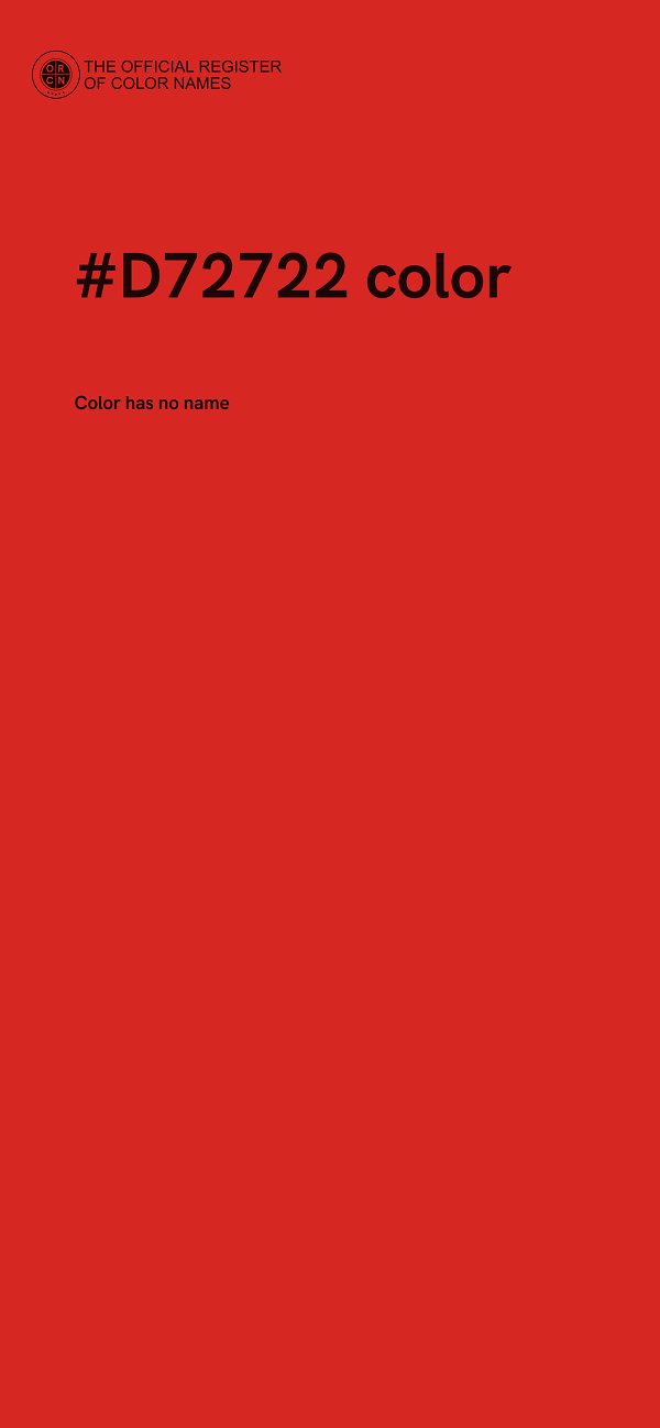 #D72722 color image