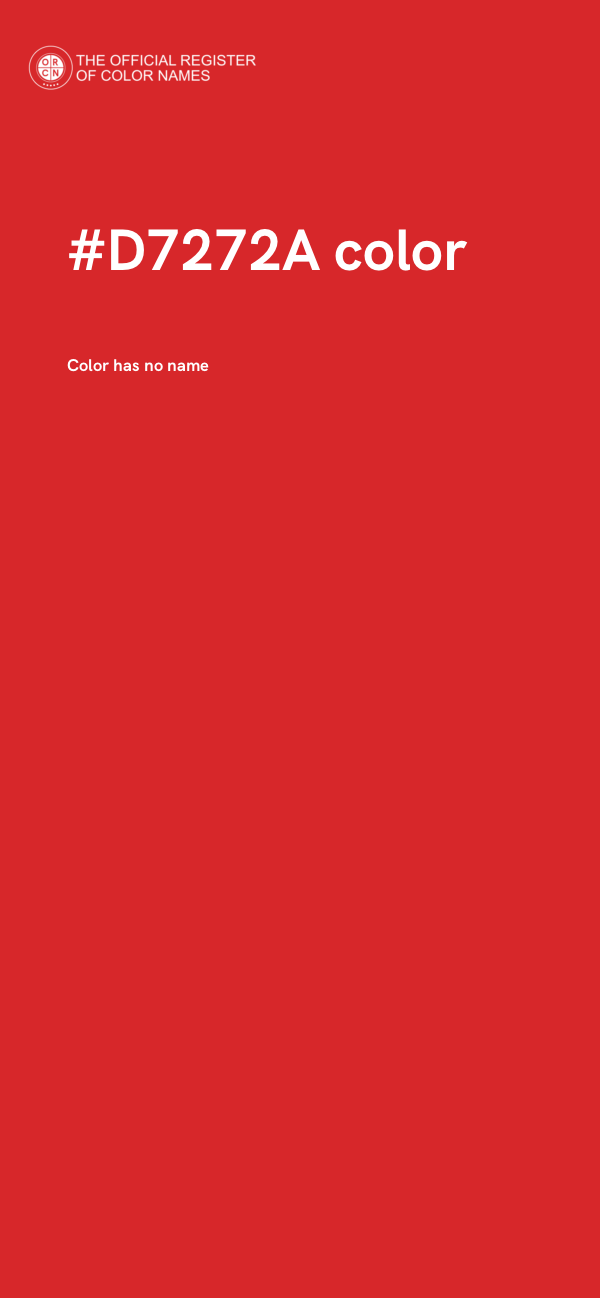 #D7272A color image