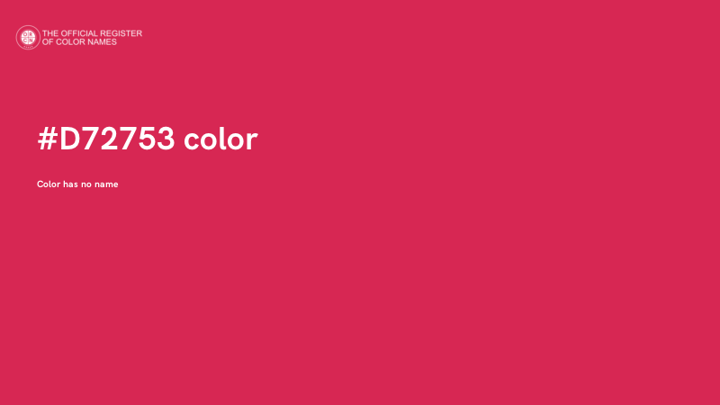 #D72753 color image