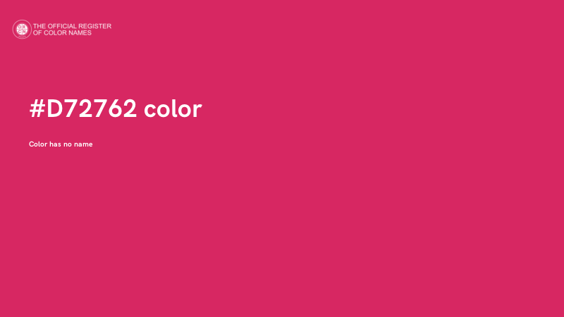 #D72762 color image
