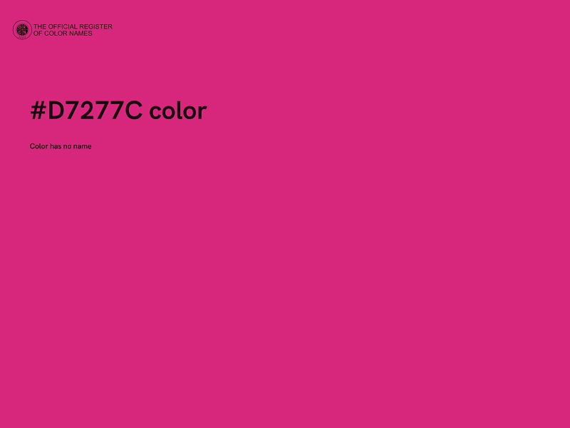 #D7277C color image