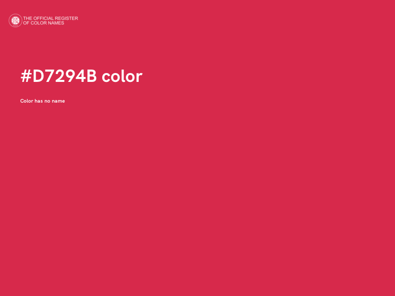 #D7294B color image