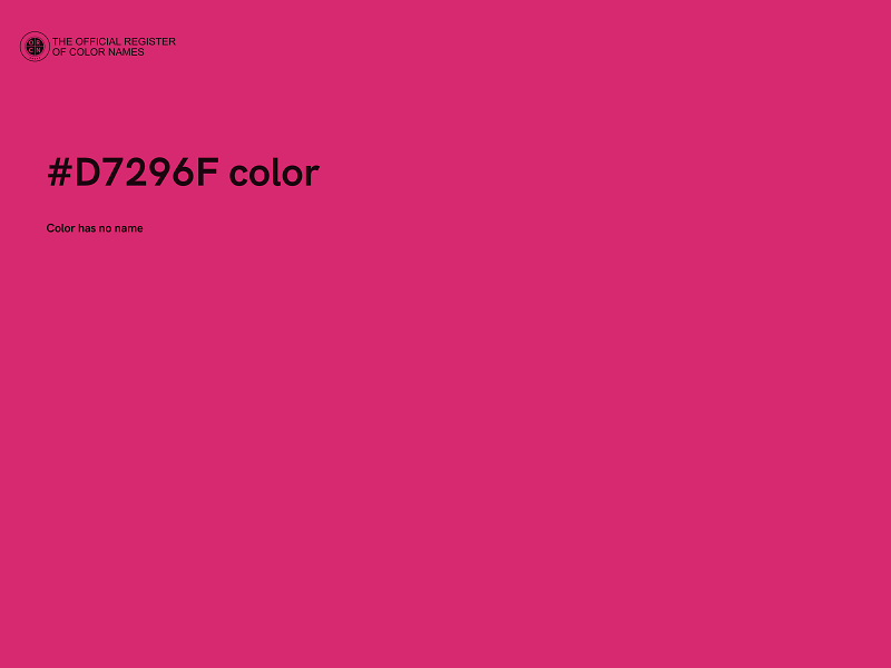 #D7296F color image