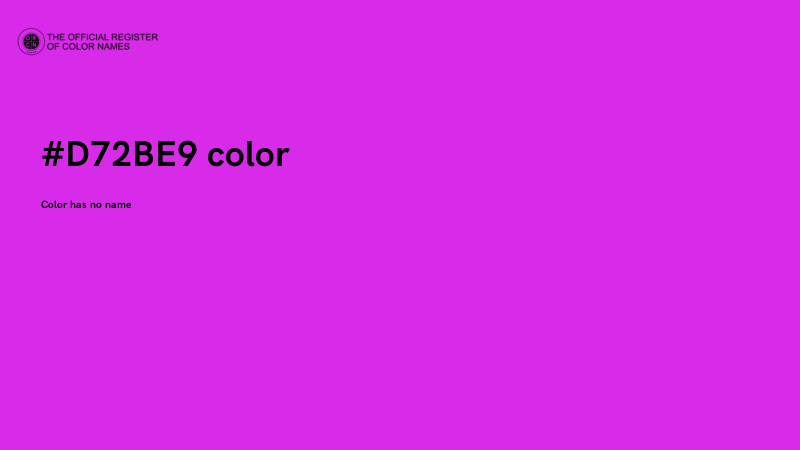 #D72BE9 color image