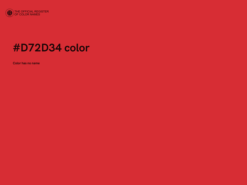 #D72D34 color image