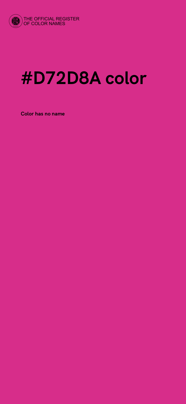 #D72D8A color image