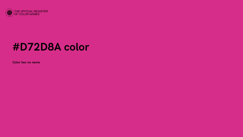 #D72D8A color image