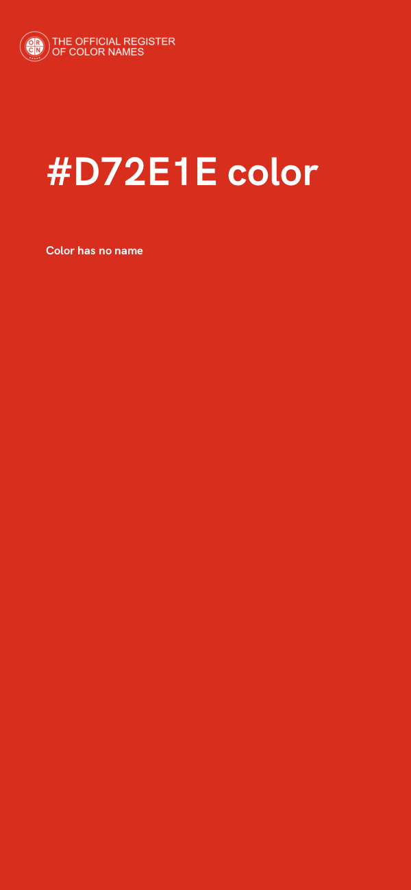 #D72E1E color image