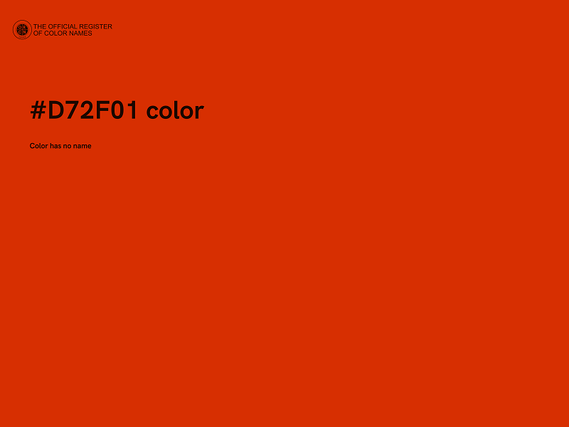 #D72F01 color image