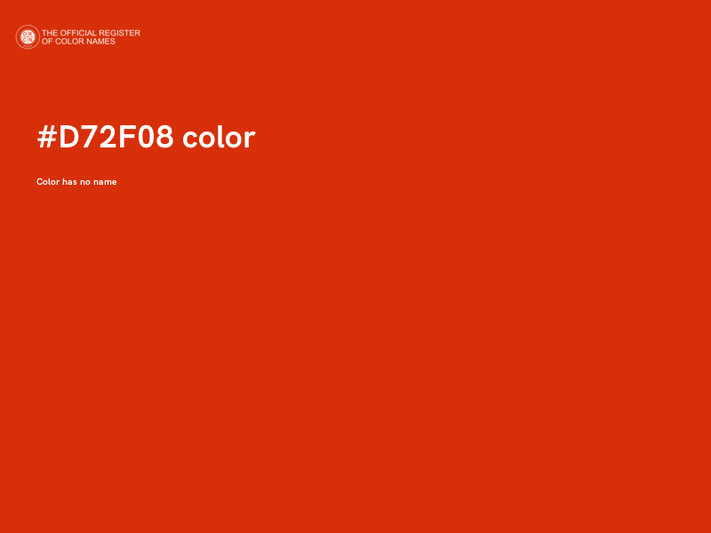 #D72F08 color image