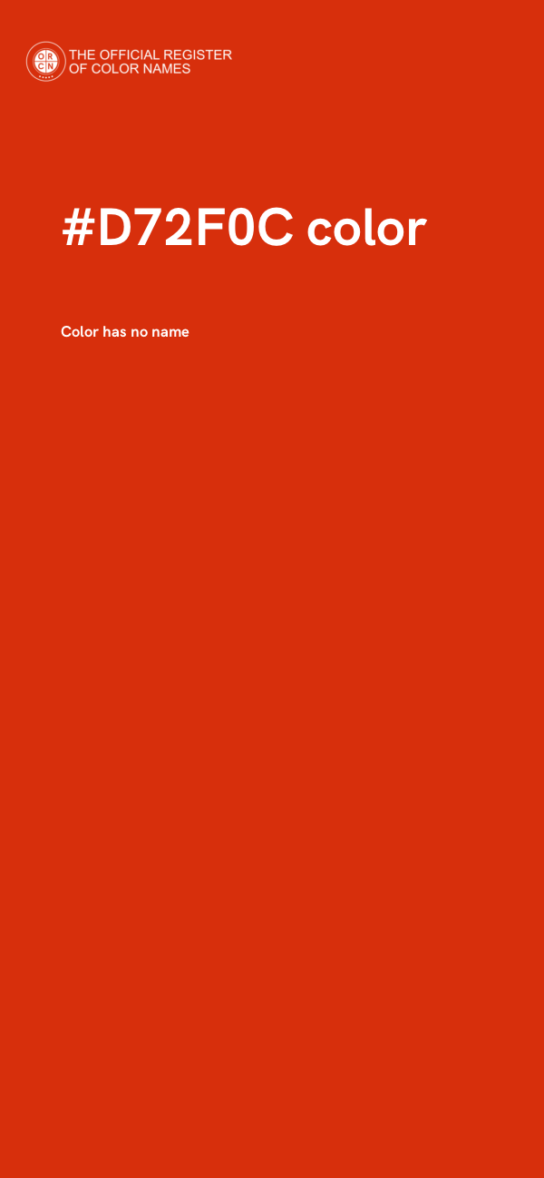 #D72F0C color image