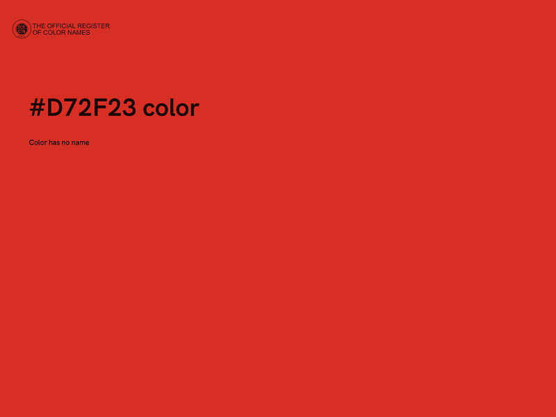 #D72F23 color image