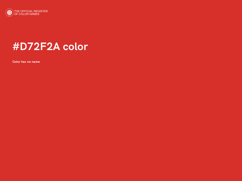 #D72F2A color image