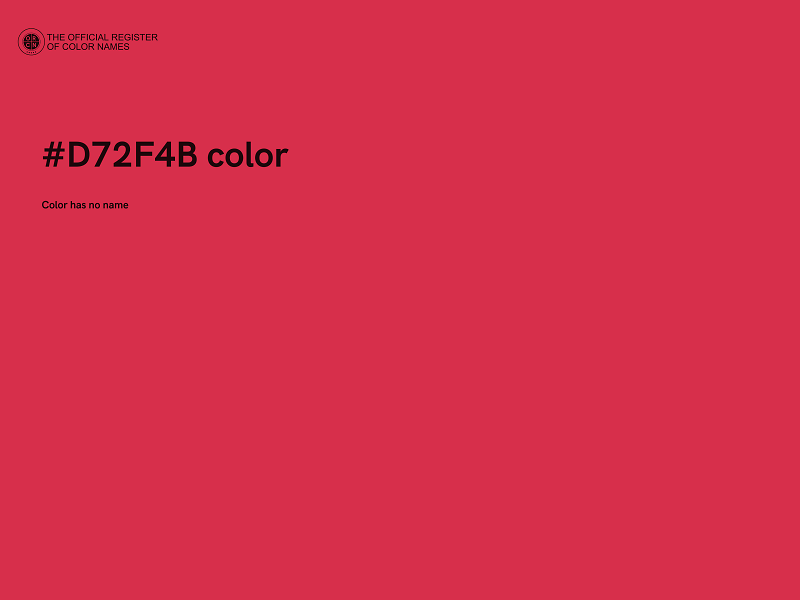 #D72F4B color image