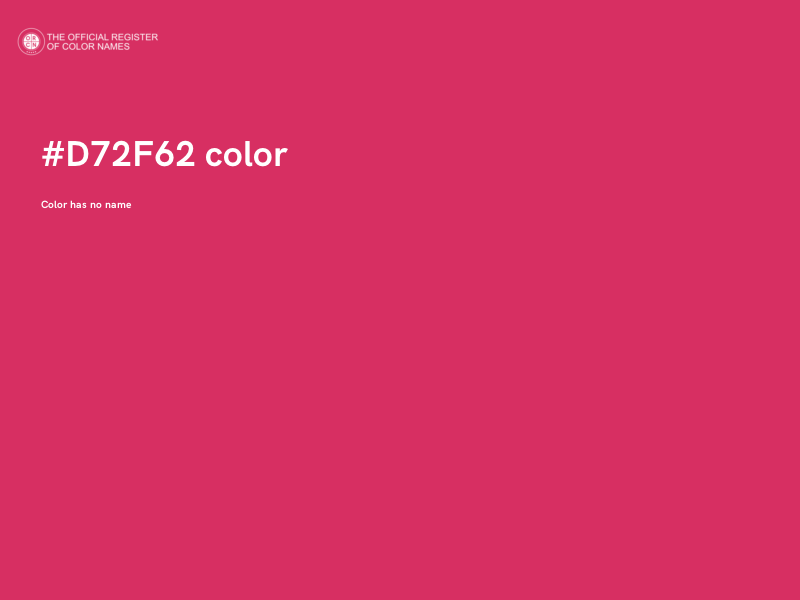 #D72F62 color image