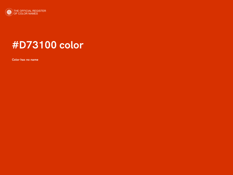 #D73100 color image