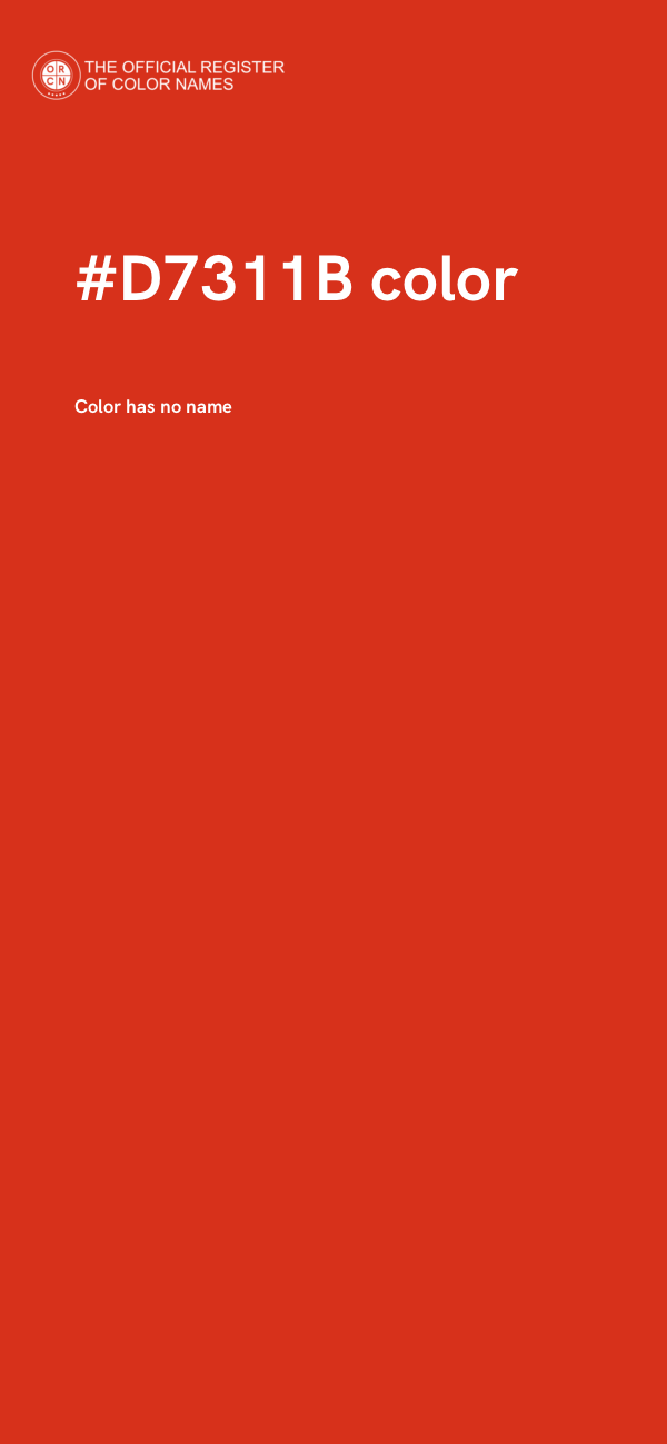 #D7311B color image