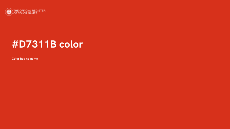 #D7311B color image