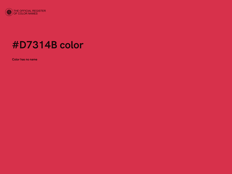 #D7314B color image