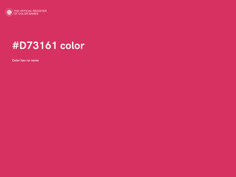 #D73161 color image