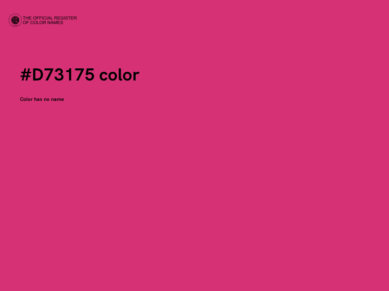 #D73175 color image