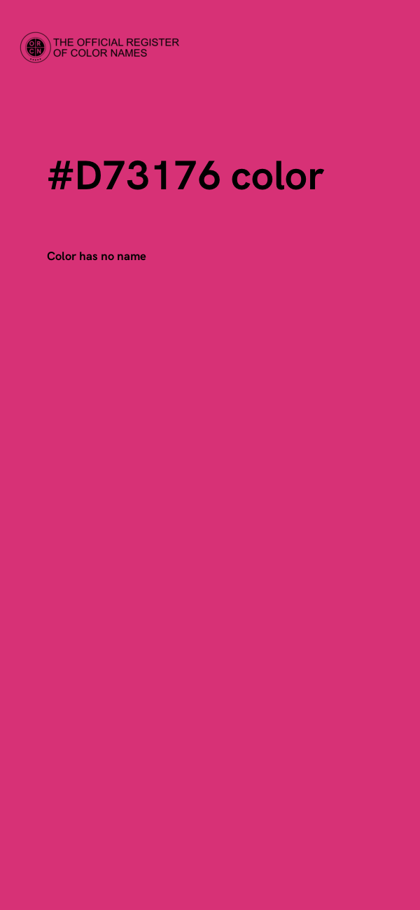 #D73176 color image