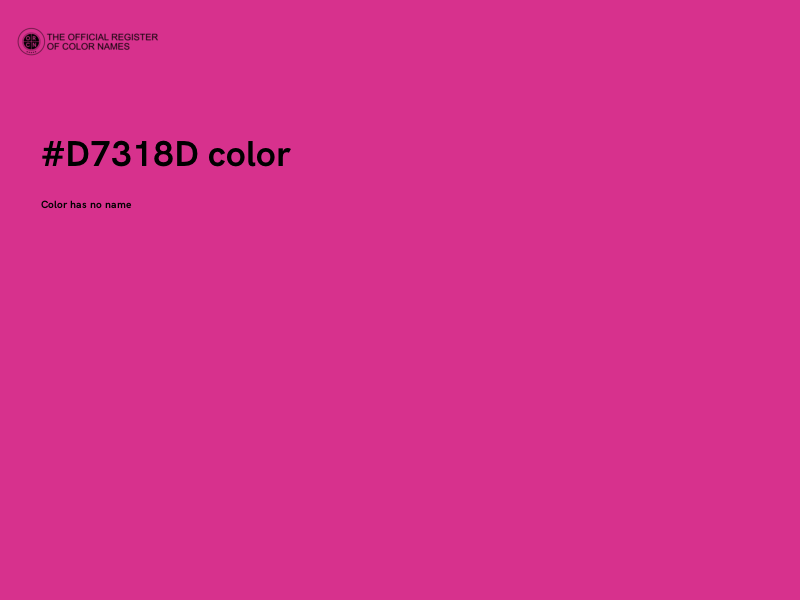 #D7318D color image