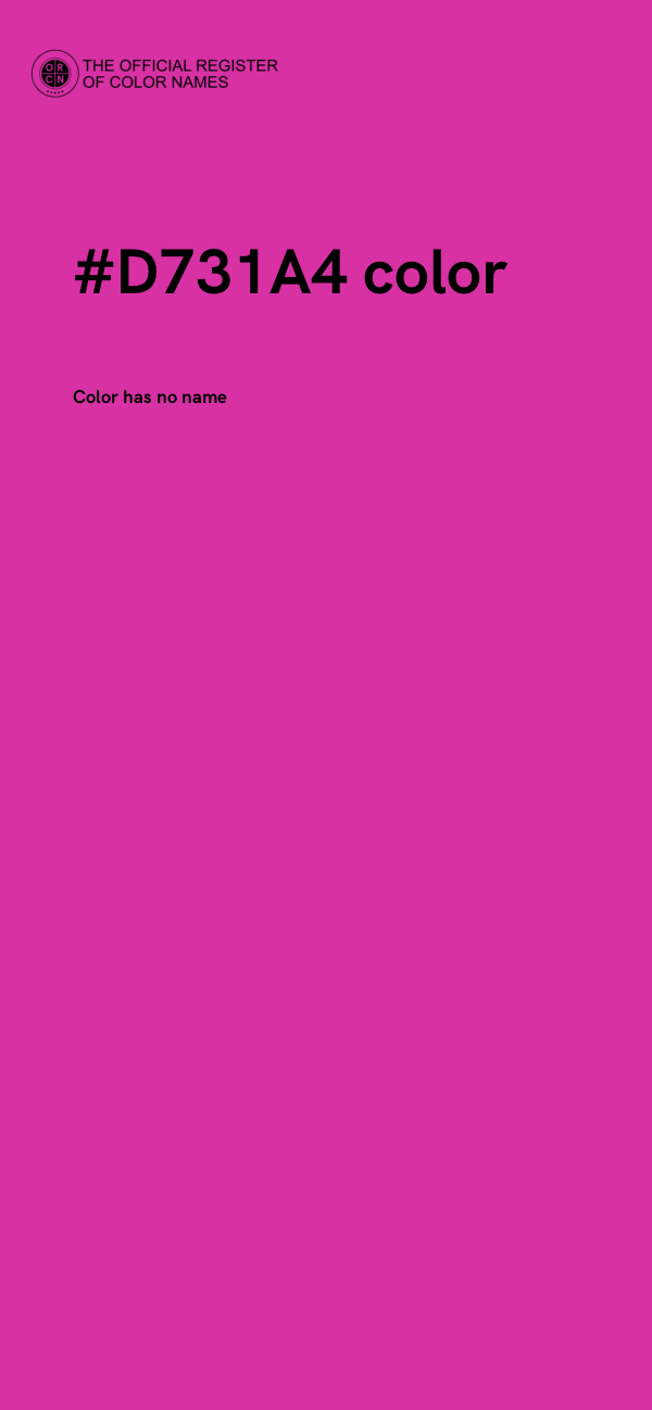 #D731A4 color image