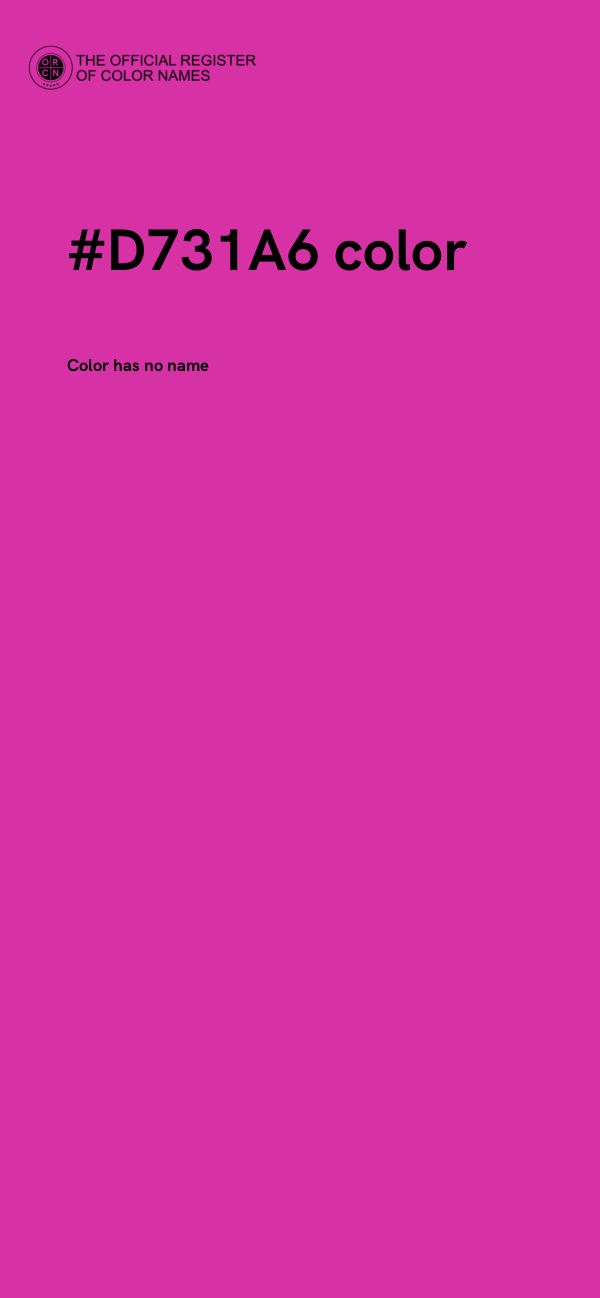 #D731A6 color image